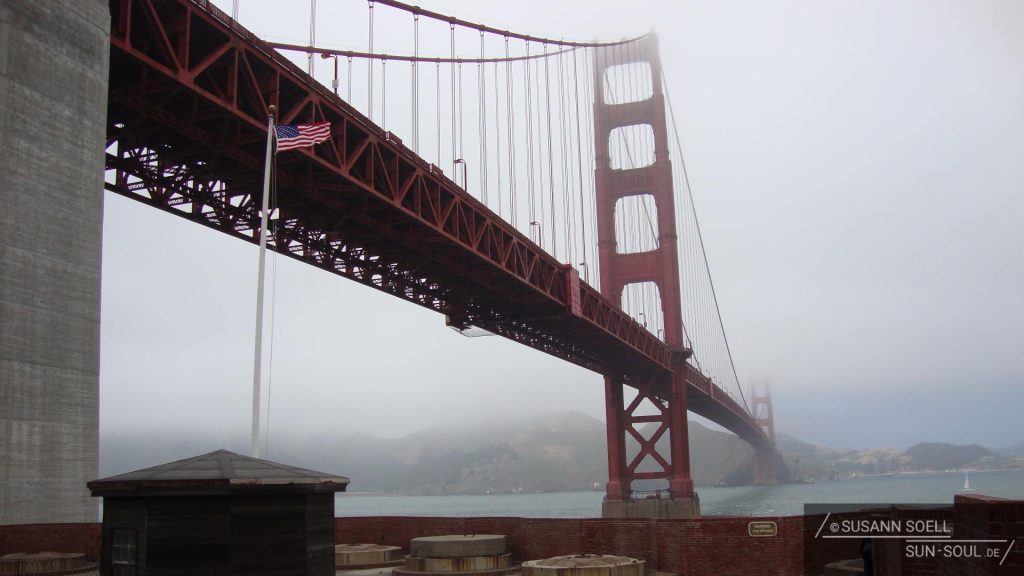 Golden Gate Bridge vom Fort Point in San Francisco