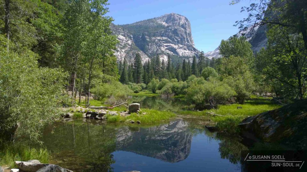 Spiegelbild des Half Dome im Mirror Lake